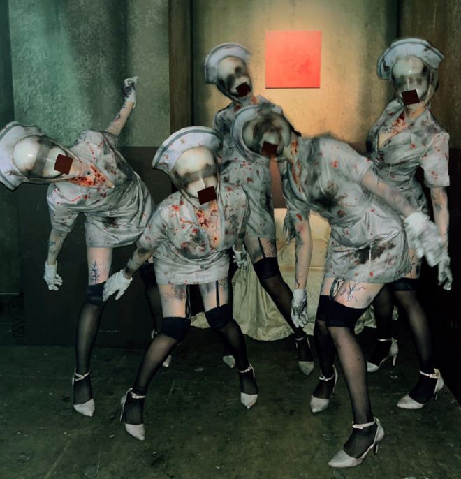 熊猫体育资讯：又野又欲的寂静岭护士cos好身材就是最大的底气(图2)