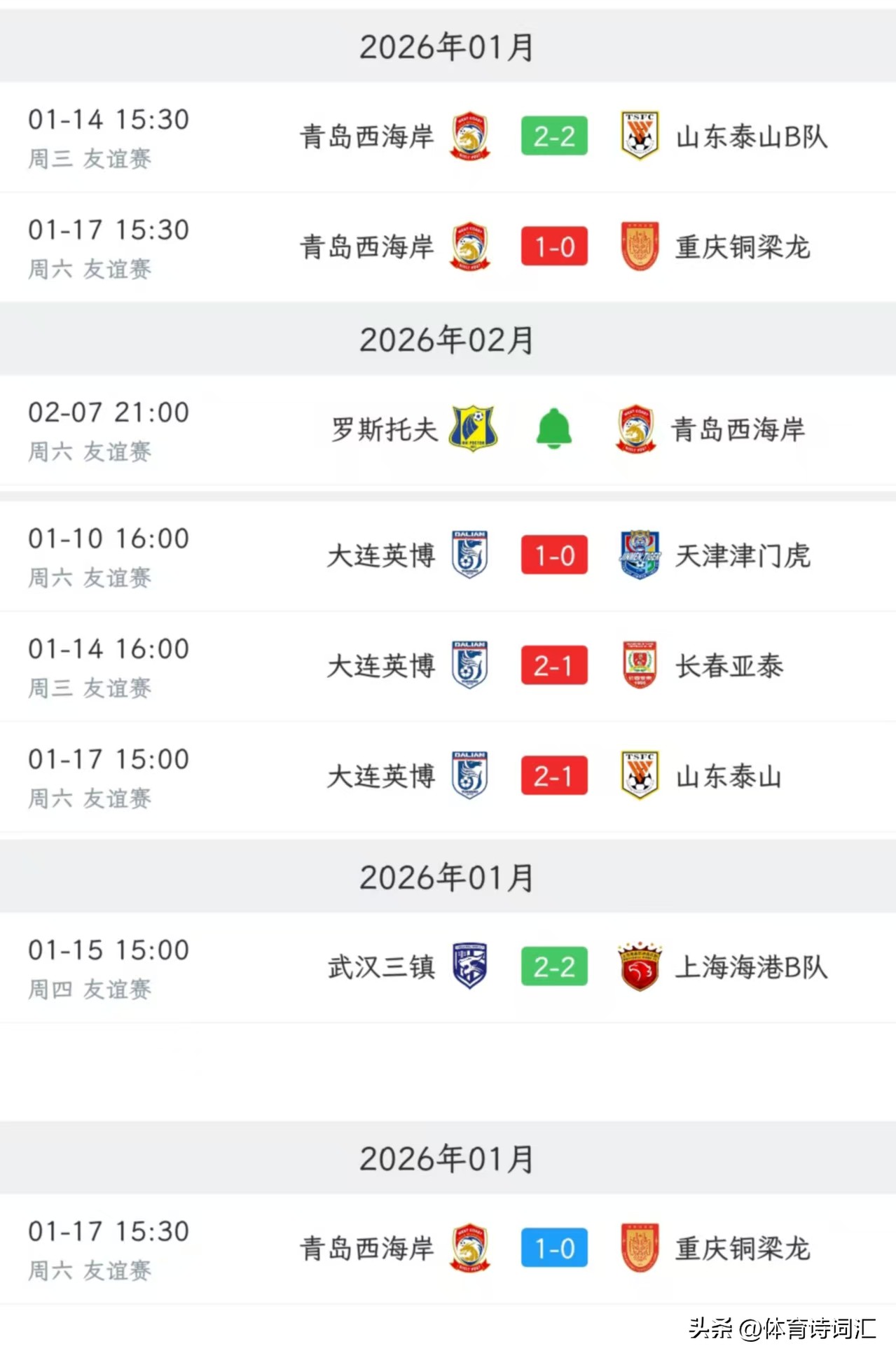 中超热身赛汇总：海港两战泽尼特中俄11场对决中下游内战(图3)